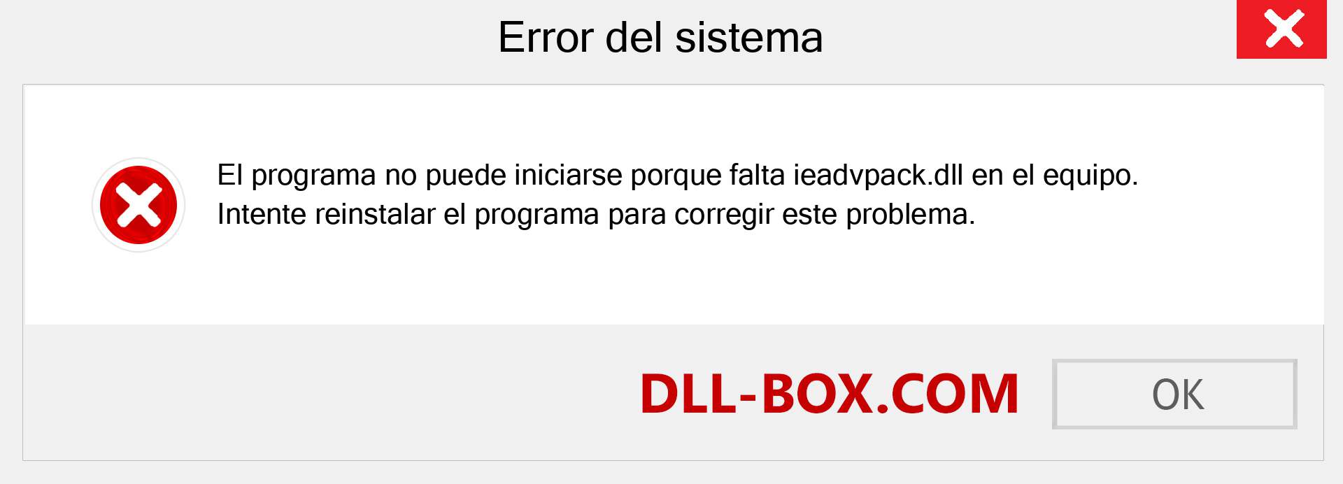 ¿Falta el archivo ieadvpack.dll ?. Descargar para Windows 7, 8, 10 - Corregir ieadvpack dll Missing Error en Windows, fotos, imágenes